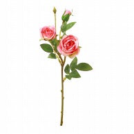 【直送品】 ビバ工芸 造花　ミディアムローズスプレー RO／ピンク VE6826 1本（ご注文単位1本）
