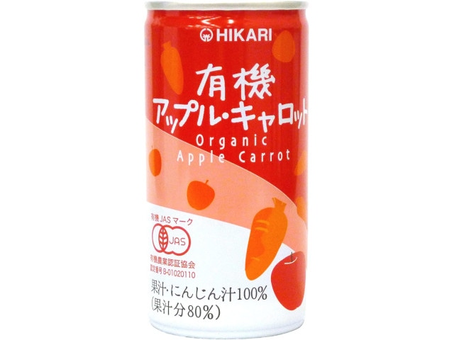 光食品有機アップルキャロット缶１９０ｇ※軽（ご注文単位30個）【直送品】