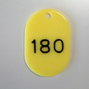 CR-BG32-Y 番号札　番号入〔小１０１－２００〕　黄 1セット (ご注文単位1セット)【直送品】