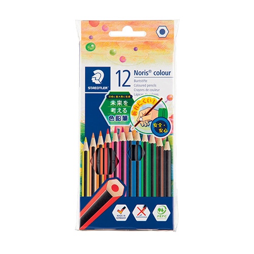 185 C12PB ノリスカラー色鉛筆１２色セット 1セット (ご注文単位1セット)【直送品】