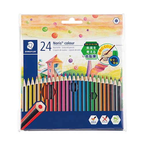 185 C24PB ノリスカラー色鉛筆２４色セット 1セット (ご注文単位1セット)【直送品】