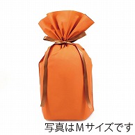 カクケイ 梨地リボン付巾着袋 S　オレンジ　 FK2420 　20枚入/パック（ご注文単位10パック）【直送品】