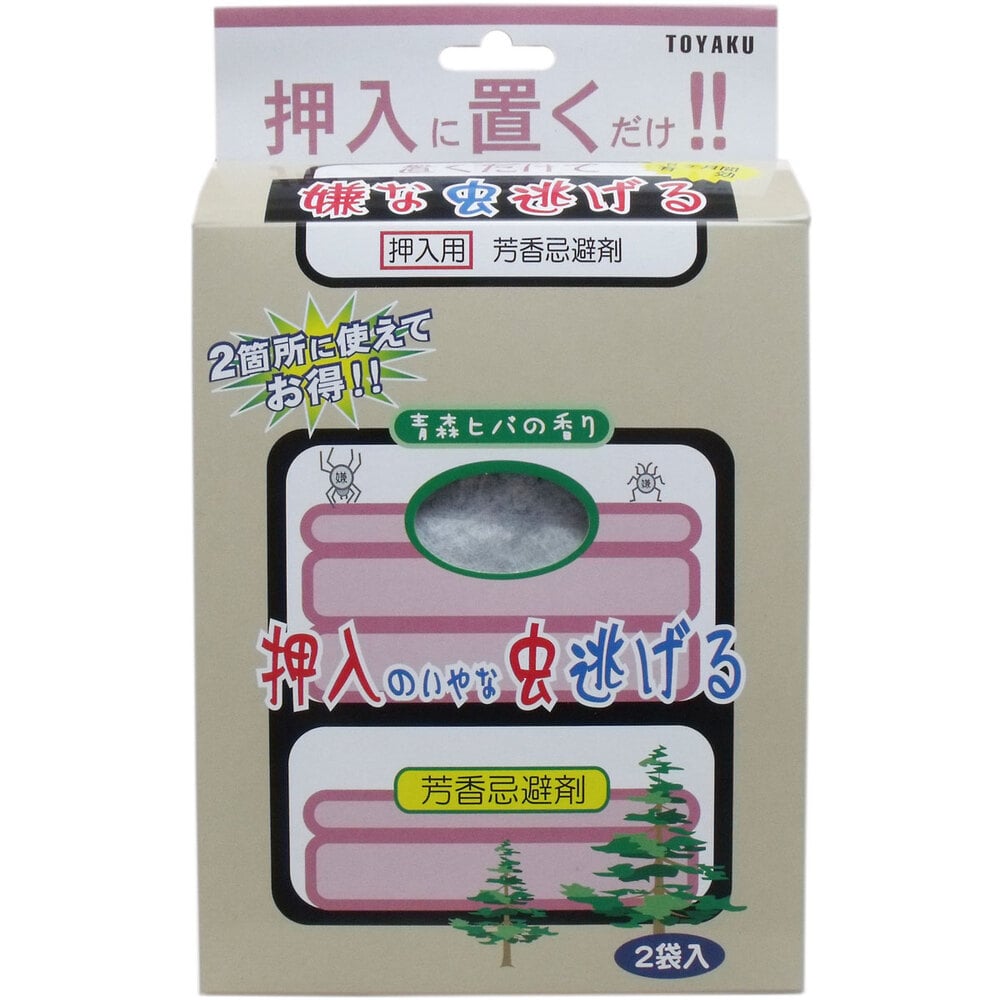 トーヤク　置くだけで嫌な虫逃げる 押入れ用 青森ヒバの香り 50g×2袋入　1パック（ご注文単位1パック）【直送品】