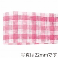 【直送品】 青山 リボン　キャンディーチェック　1444 16×25 ＃14 1巻（ご注文単位1巻）