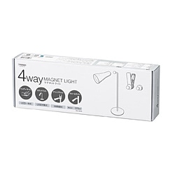 ヤザワ 4wayマグネットライト　ホワイト　SDL03W01WH  ［LED /白色］ SDL03W01WH 1個（ご注文単位1個）【直送品】