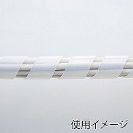 【直送品】 サンワサプライ ケーブルタイ　スパイラル　2m巻き 内寸直径20mm　ホワイト CA－SP20W 1個（ご注文単位1個）