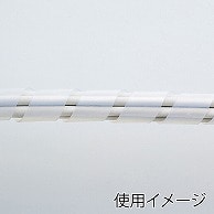 【直送品】 サンワサプライ ケーブルタイ　スパイラル　2m巻き 内寸直径15mm　ホワイト CA－SP15WN2 1個（ご注文単位1個）