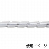 【直送品】 サンワサプライ ケーブルタイ　スパイラル　2m巻き 内寸直径12mm　ホワイト CA－SP12WN 1個（ご注文単位1個）