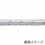 【直送品】 サンワサプライ ケーブルタイ　スパイラル　5m巻き 内寸直径15mm　ホワイト CA－SP15W－5N 1個（ご注文単位1個）