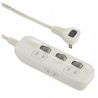 【直送品】 オーム電機 HS-TP32ADW22 00-1652 電源タップ 交互コンセント 3個口 2m（ご注文単位1袋）