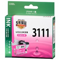 オーム電機 INK-BR3111-M 01-3873 ブラザー互換 LC3111 染料マゼンタ（ご注文単位1袋）【直送品】