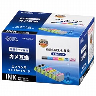 オーム電機 INK-EKAMXL-6P 01-3882 エプソン互換 カメ 6色パック 増量タイプ（ご注文単位1袋）【直送品】