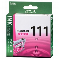 オーム電機 INK-B111B-M 01-4184 ブラザー互換 LC111M 染料マゼンタ（ご注文単位1袋）【直送品】