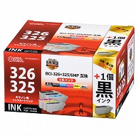 オーム電機 INK-C326325B-6P+1 01-4261 キヤノン互換 BCI-326+325/6MP 顔料ブラック2個＋染料5色（ご注文単位1袋）【直送品】