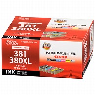 オーム電機 INK-C381+380XLB6P 01-4345 キヤノン互換 BCI-381+380XL/6MP 6色パック（ご注文単位1袋）【直送品】