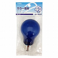 オーム電機 LB-PS5640-CA 04-6004 白熱カラー電球 E26 40W ブルー（ご注文単位1袋）【直送品】