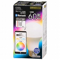 オーム電機 LDA8-G/RGB/I1 06-0974 LED電球 Bluetooth対応 E26 60形相当 広配光 調色/色相調整タイプ（ご注文単位1袋）【直送品】