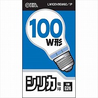 オーム電機 LW100V95W60/1P 06-1757 白熱電球 E26 100W形 シリカ（ご注文単位1袋）【直送品】