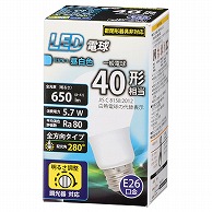 オーム電機 LDA6N-G/DG11 06-1872 LED電球 E26 40形相当 調光器対応 昼白色（ご注文単位1袋）【直送品】