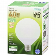 オーム電機 LDG4N-GAG51 06-3162 LED電球 ボール電球形 E26 40形相当 昼白色（ご注文単位1袋）【直送品】