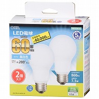 オーム電機 LDA7N-GAG532P 06-3300 LED電球 E26 60形相当 広配光 昼白色 2個入（ご注文単位1袋）【直送品】