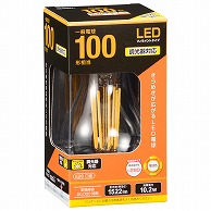 オーム電機 LDA10L/DC6 06-3459 LED電球 フィラメントタイプ電球 E26 100形相当 調光器対応 電球色（ご注文単位1袋）【直送品】