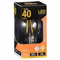 オーム電機 LDA4LC6 06-3462 LEDフィラメントタイプ電球 E26 40形相当 電球色（ご注文単位1袋）【直送品】