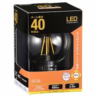 オーム電機 LDG3LC6 06-3477 LEDフィラメントタイプボール球 E26 40形相当 電球色（ご注文単位1袋）【直送品】