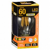 オーム電機 LDA6L/DC6 06-3483 LEDフィラメントタイプ電球 E26 60形相当 電球色 調光器対応（ご注文単位1袋）【直送品】