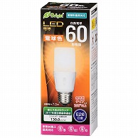 オーム電機 LDT7L-GIS21 06-3611 LED電球 T形 E26 60形相当 電球色（ご注文単位1袋）【直送品】