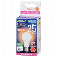 オーム電機 LDA2L-G-E17IH2R1 06-3621 LED電球 小形 E17 25形相当 電球色（ご注文単位1袋）【直送品】