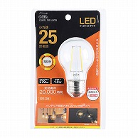 オーム電機 LDA2LC6/LBG5 06-3886 LEDフィラメントタイプ小丸球 E26 25形相当 電球色（ご注文単位1袋）【直送品】