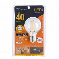 オーム電機 LDA4L-E17C6/LBG5 06-3888 LEDフィラメントタイプ小丸球 E17 40形相当 電球色（ご注文単位1袋）【直送品】