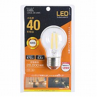 オーム電機 LDA3LC6/LBG5 06-3890 LEDフィラメントタイプ小丸球 E26 40形相当 電球色（ご注文単位1袋）【直送品】