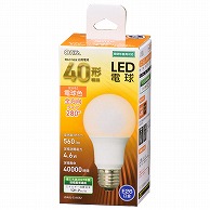 オーム電機 LDA5L-GAG52 06-4454 LED電球 E26 40形相当 電球色（ご注文単位1袋）【直送品】