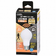 オーム電機 LDA8L-GR51 06-4465 LED電球 E26 60形相当 人感明暗センサー付 電球色（ご注文単位1袋）【直送品】