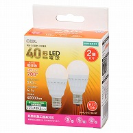 オーム電機 LDA4L-G-E17IS512P 06-4716 LED電球 小形 E17 40形相当 電球色 2個入（ご注文単位1袋）【直送品】