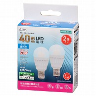 オーム電機 LDA4D-G-E17IS512P 06-4718 LED電球 小形 E17 40形相当 昼光色 2個入（ご注文単位1袋）【直送品】