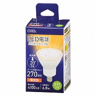 オーム電機 LDR7L-M-E115 06-4727 LED電球 ハロゲンランプ形 E11 中角タイプ 6.8W 電球色（ご注文単位1袋）【直送品】