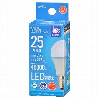 オーム電機 LDA2D-G-E17AG6 06-5535 LED電球小形E17 25形相当 昼光色（ご注文単位1袋）【直送品】