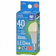 オーム電機 LDA4N-G-E17AG6 06-5540 LED電球小形E17 40形相当 昼白色（ご注文単位1袋）【直送品】