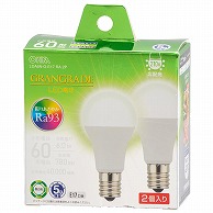 >オーム電機 LDA6N-G-E17RA2P 06-5567 LED電球小形E17 60形相当 昼白色 2個入（ご注文単位1袋）【直送品】