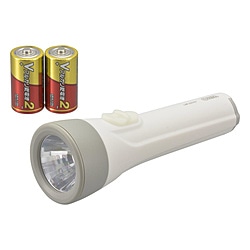 オーム電機　ＯＨＭ　ＥＬＥＣＴＲＩＣ LED懐中ﾗｲﾄ単2形乾電池×2本付き 110ﾙｰﾒﾝ  LHP-2211C7 ［LED /単2乾電池×2］ LHP2211C7 1個（ご注文単位1個）【直送品】