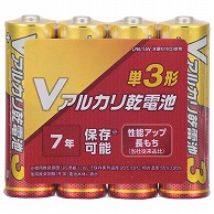オーム電機 Vアルカリ乾電池 単3形 4本パック   LR6VN4S ［4本 /アルカリ］ LR6VN4S 1個（ご注文単位1個）【直送品】