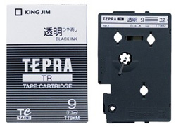 キングジム 透明つや消しラベルテープ TT9KM 透明(つや消し) ［黒文字 /9mm幅］ TT9KM 1個（ご注文単位1個）【直送品】