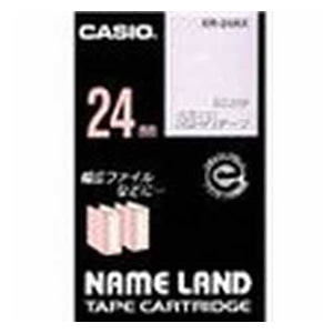 カシオ 白文字テープ NAME LAND（ネームランド） 透明 XR-24AX ［白文字 /24mm幅］ XR24AX 1個（ご注文単位1個）【直送品】