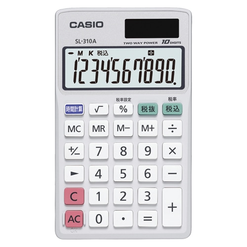 カシオ 手帳型電卓   SL-310A-N ［10桁 /W税率非対応］ SL310AN 1個（ご注文単位1個）【直送品】