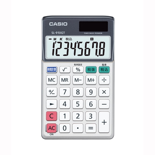 カシオ 手帳型電卓   SL-910GT-N ［8桁 /W税率非対応］ SL910GTN 1個（ご注文単位1個）【直送品】