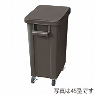 厨房用キャスターペール　排水栓付 70L　ダークグレー 605693　1個（ご注文単位1個）【直送品】