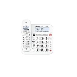 シャープ 電話機  ホワイト系 JD-G57CL ［子機1台 /コードレス］ JDG57CL 1個（ご注文単位1個）【直送品】